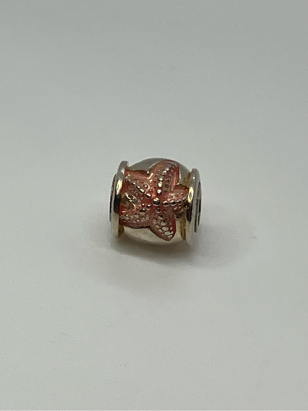 Halia 925 Sterling Silver & Peach Enamel Starfish Star Fish Charm